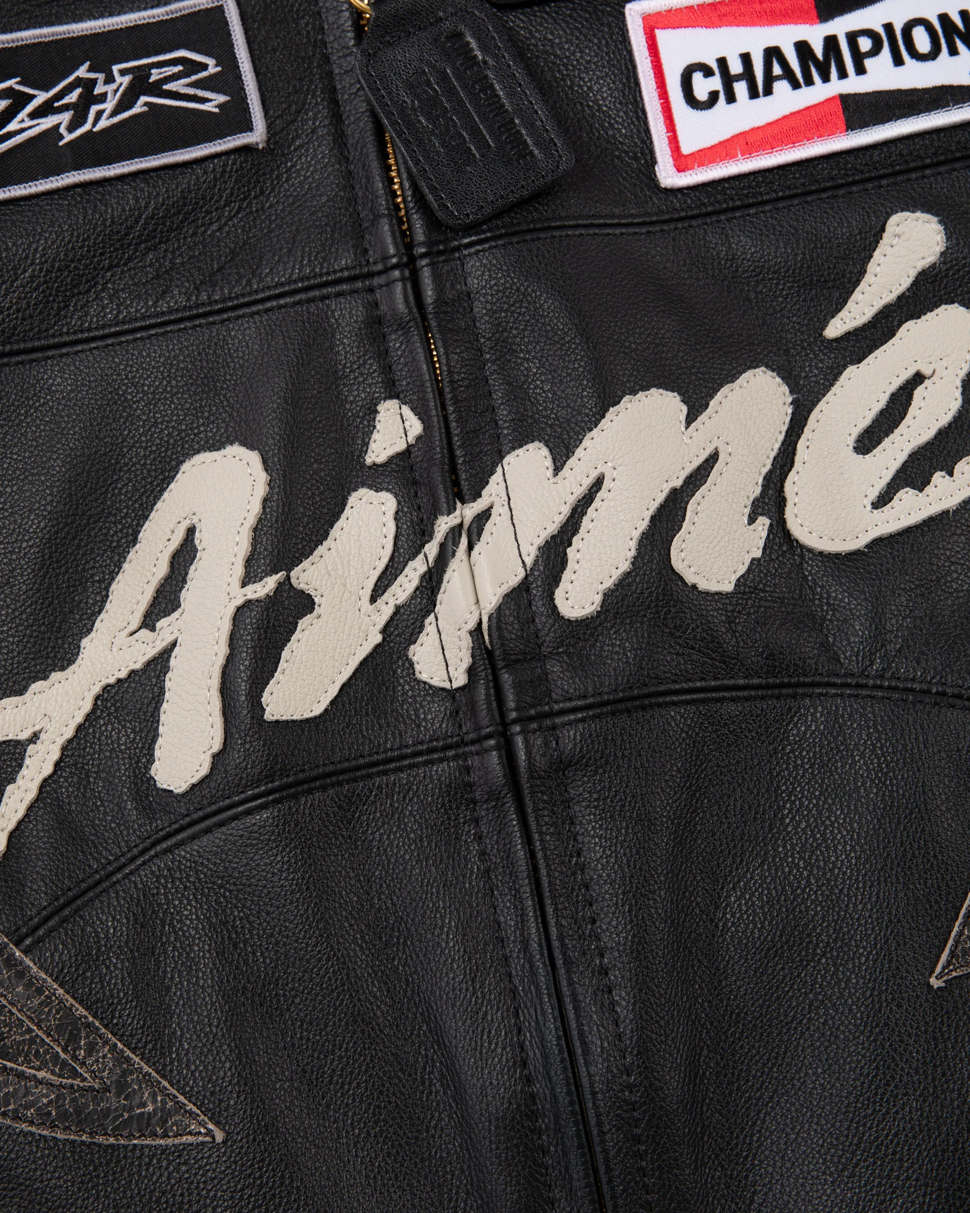 Aimé Leon Dore ALD / Vanson Distressed Leather Moto Jacket