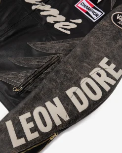 Aimé Leon Dore ALD / Vanson Distressed Leather Moto Jacket