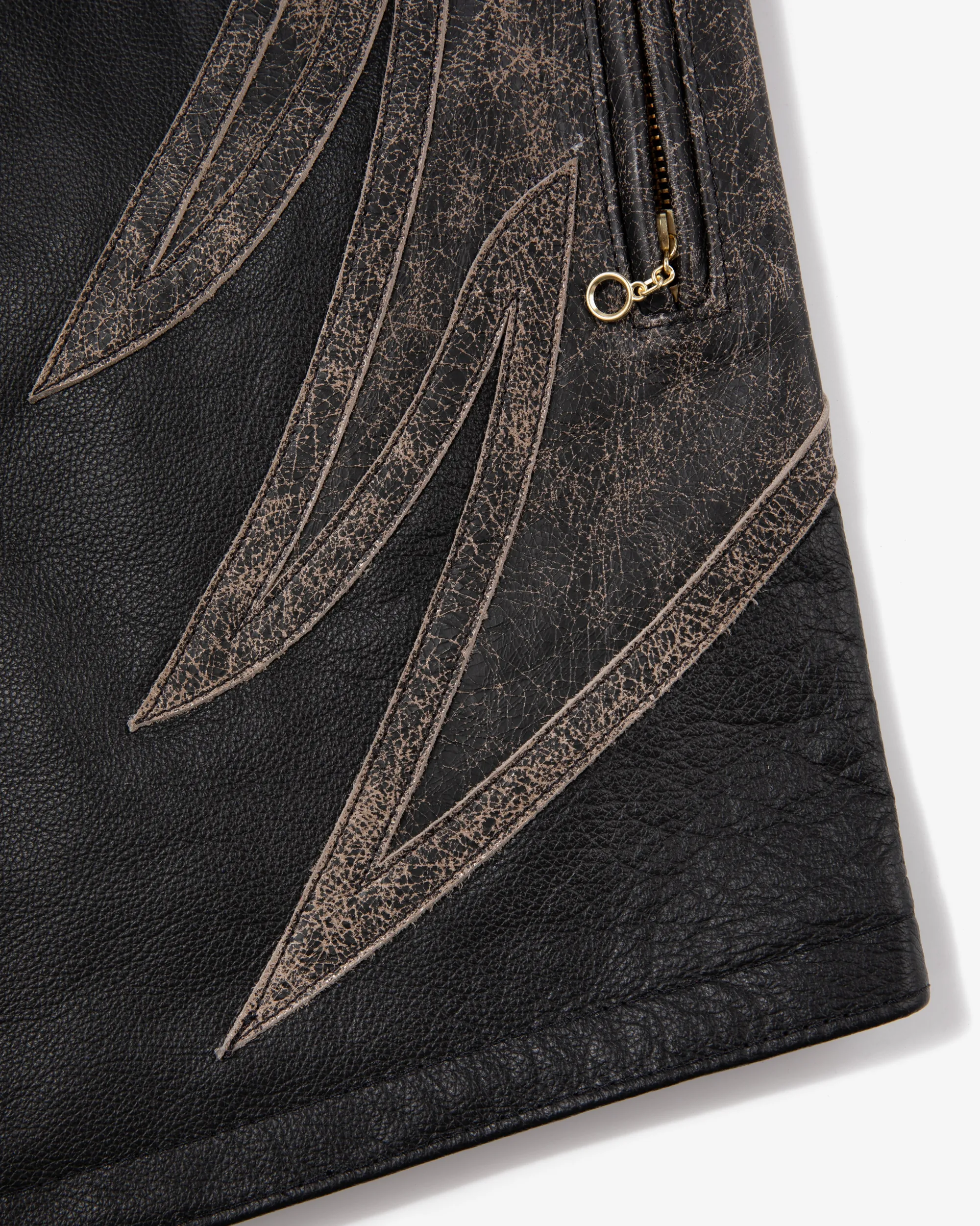 Aimé Leon Dore ALD / Vanson Distressed Leather Moto Jacket