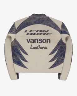 Aimé Leon Dore ALD / Vanson Distressed Leather Moto Jacket