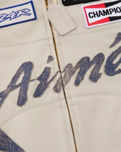 Aimé Leon Dore ALD / Vanson Distressed Leather Moto Jacket