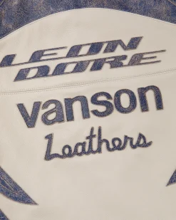 Aimé Leon Dore ALD / Vanson Distressed Leather Moto Jacket