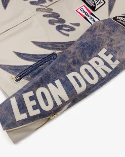 Aimé Leon Dore ALD / Vanson Distressed Leather Moto Jacket