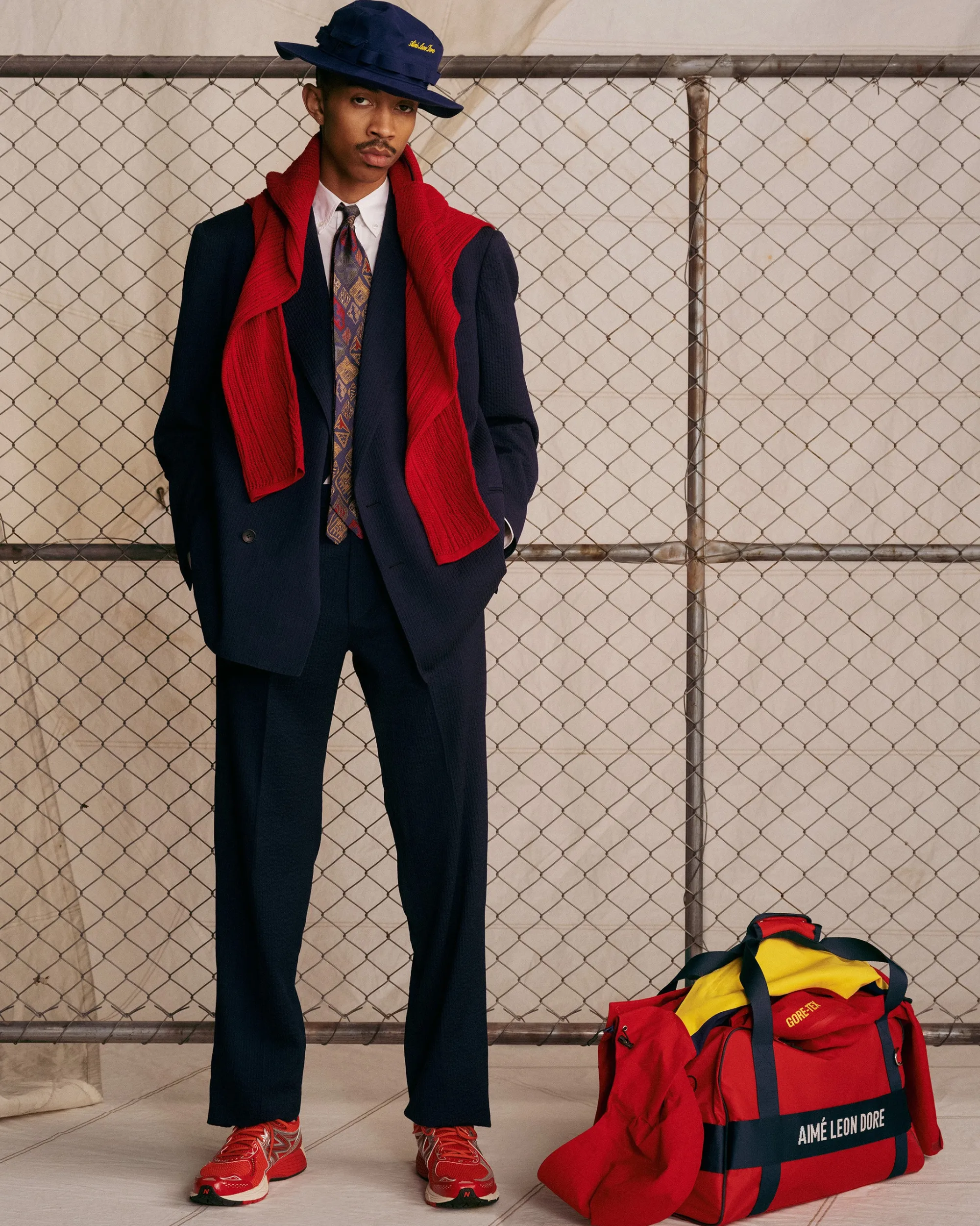 Aimé Leon Dore Double-Breasted Wool Seersucker Suit Jacket