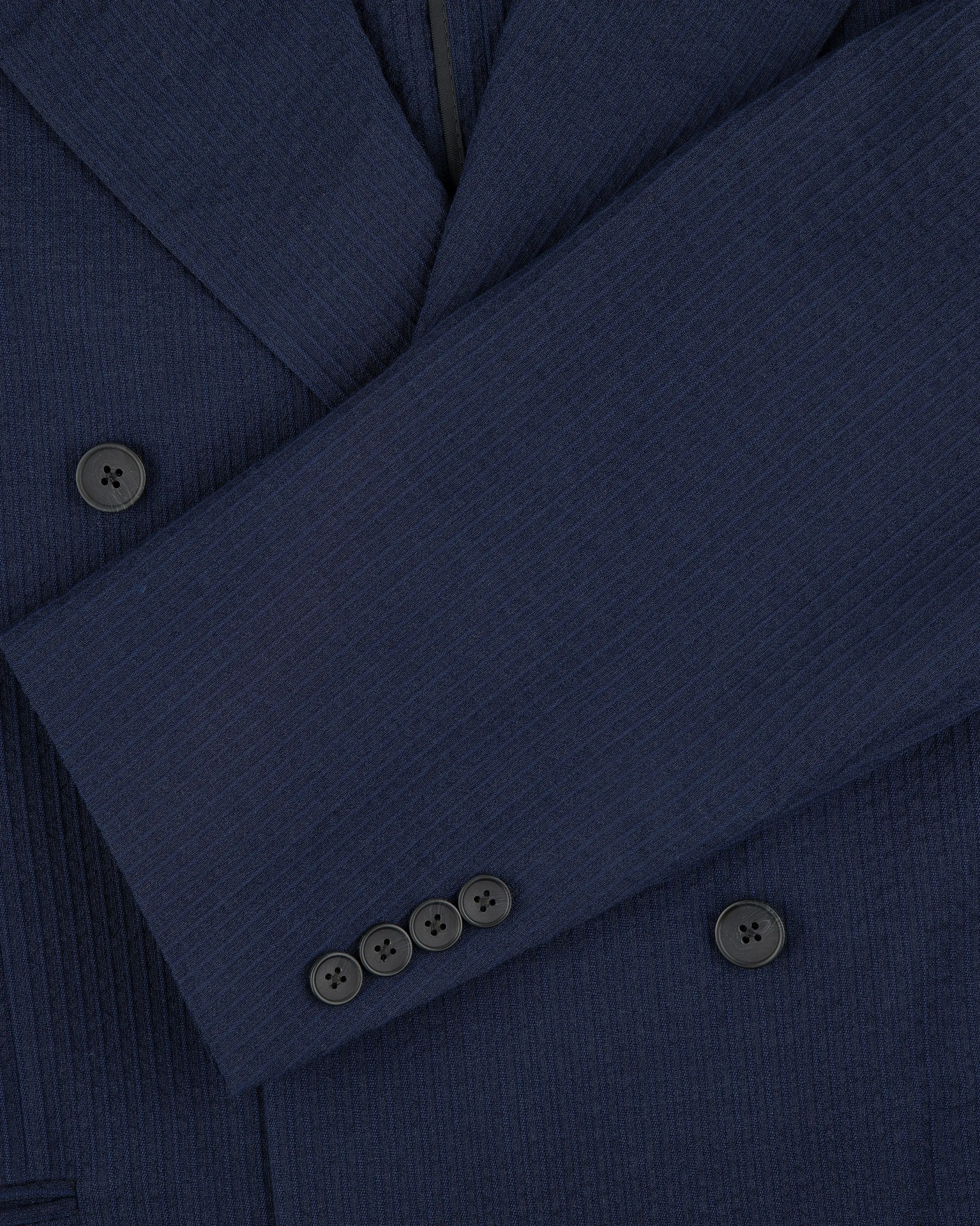 Aimé Leon Dore Double-Breasted Wool Seersucker Suit Jacket