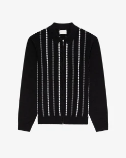 Aimé Leon Dore Jacquard Stripe Polo Cardigan