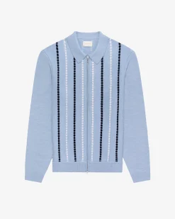 Aimé Leon Dore Jacquard Stripe Polo Cardigan