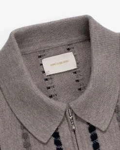 Aimé Leon Dore Jacquard Stripe Polo Cardigan