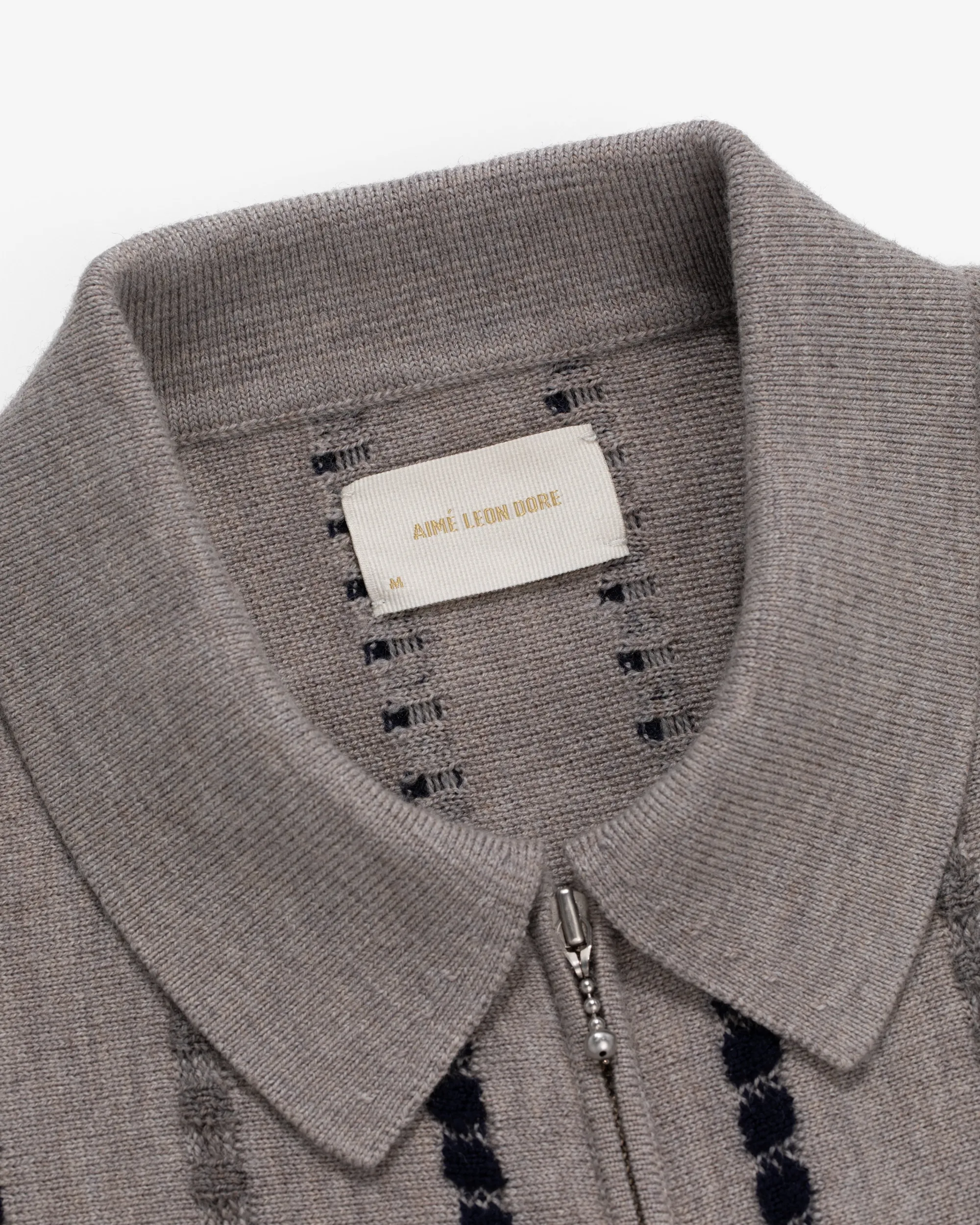 Aimé Leon Dore Jacquard Stripe Polo Cardigan