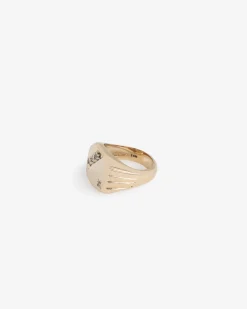 Aimé Leon Dore 14Kt Gold Diamond Signet Ring
