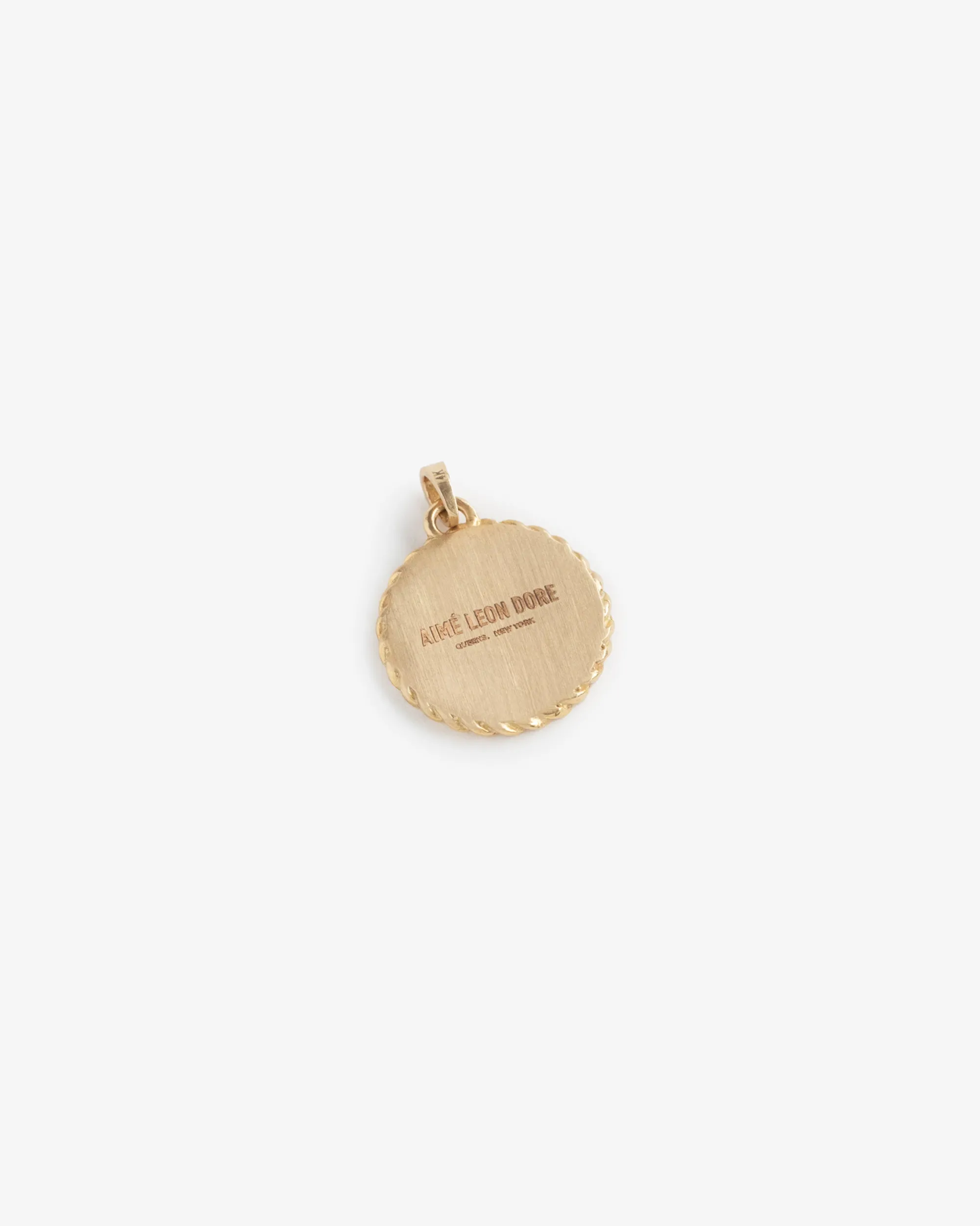 Aimé Leon Dore 14Kt Gold Sappho Poet Relief Pendant