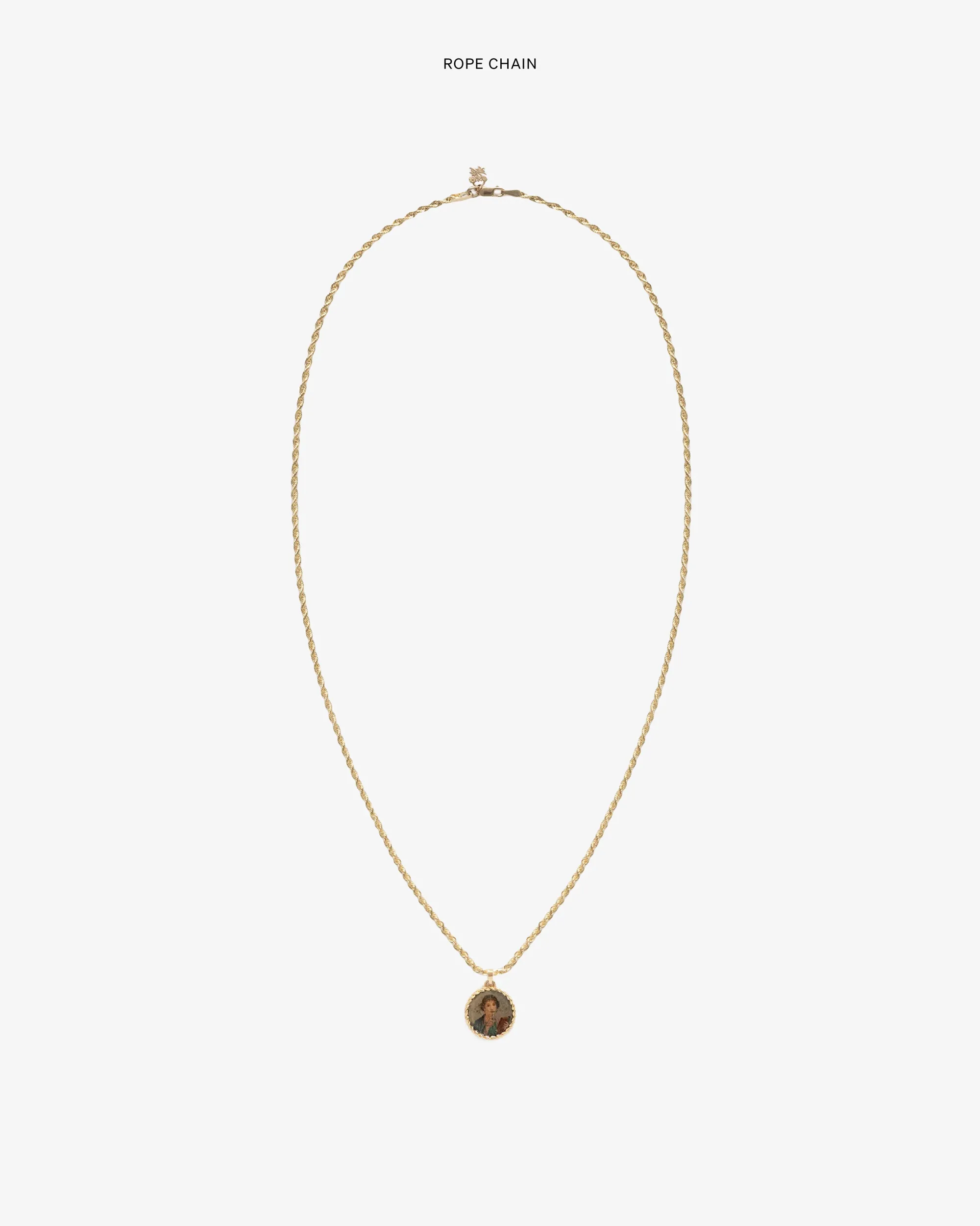 Aimé Leon Dore 14Kt Gold Sappho Poet Relief Pendant