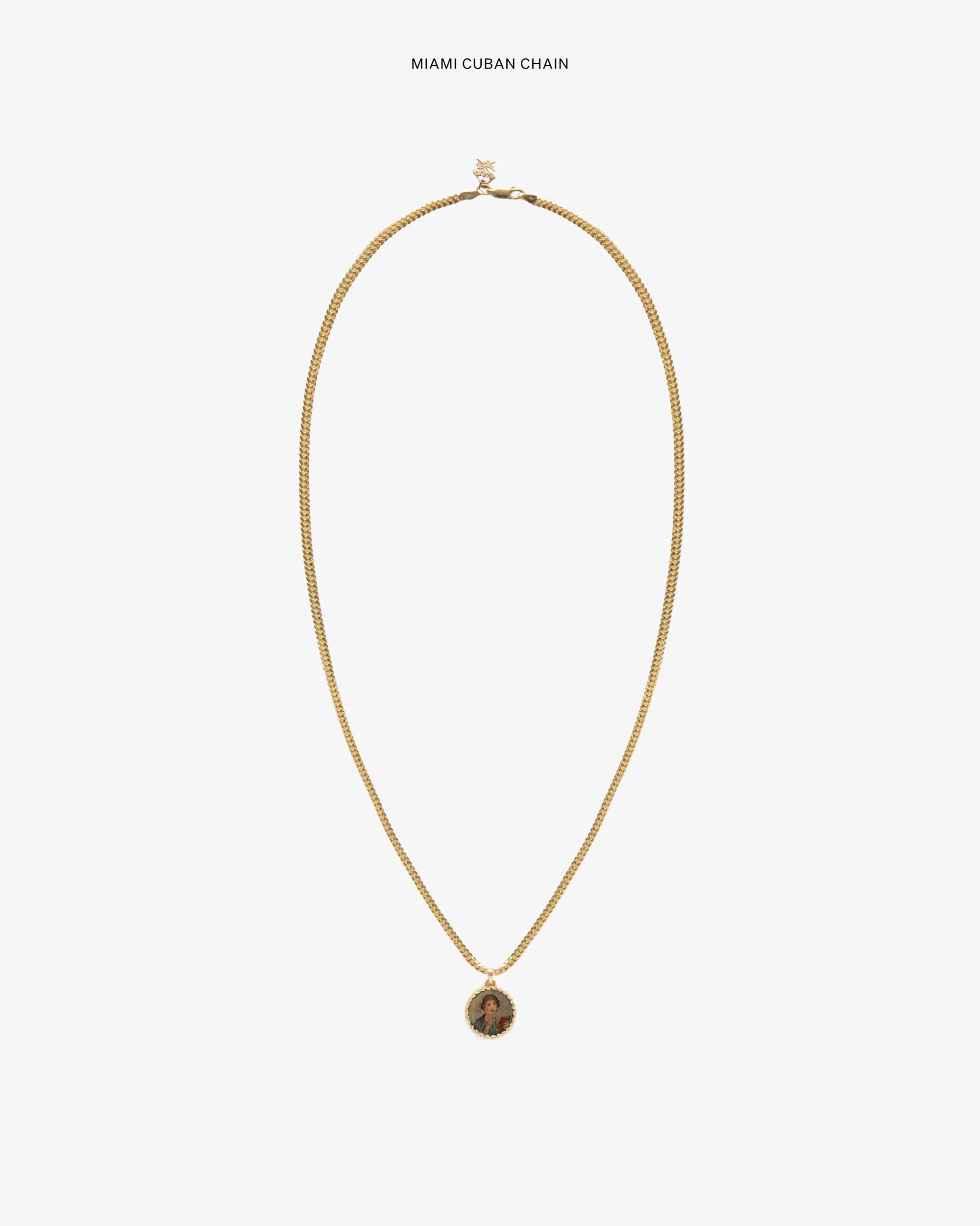 Aimé Leon Dore 14Kt Gold Sappho Poet Relief Pendant