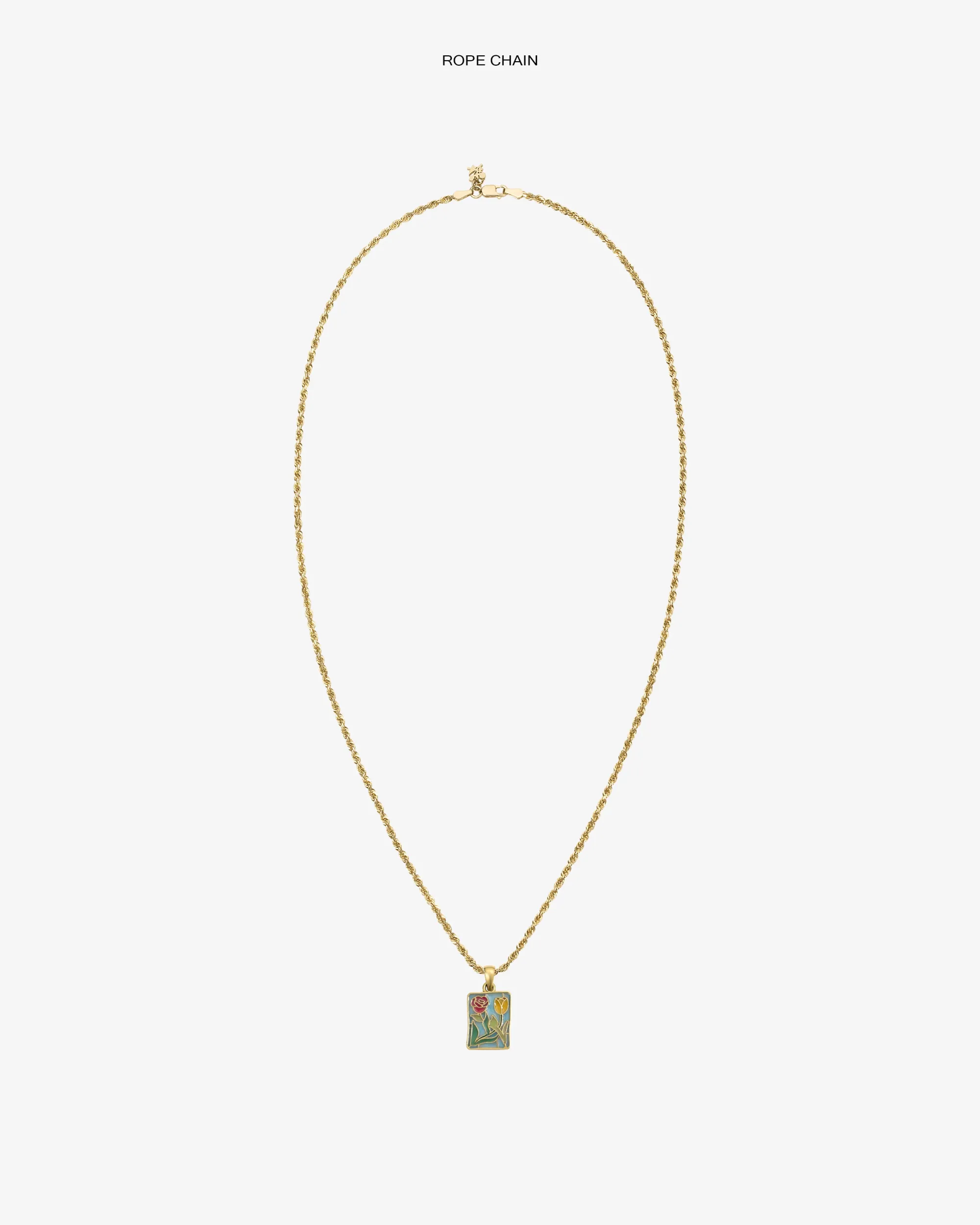 Aimé Leon Dore 14Kt Gold Stained Glass Crest Pendant