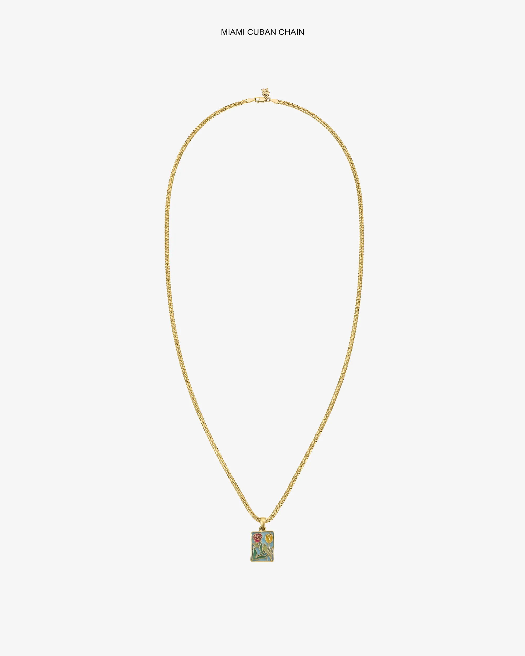 Aimé Leon Dore 14Kt Gold Stained Glass Crest Pendant