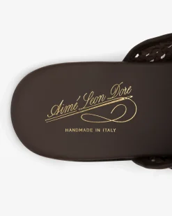 Aimé Leon Dore Leather Raffia Mule