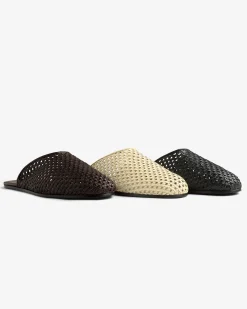 Aimé Leon Dore Leather Raffia Mule