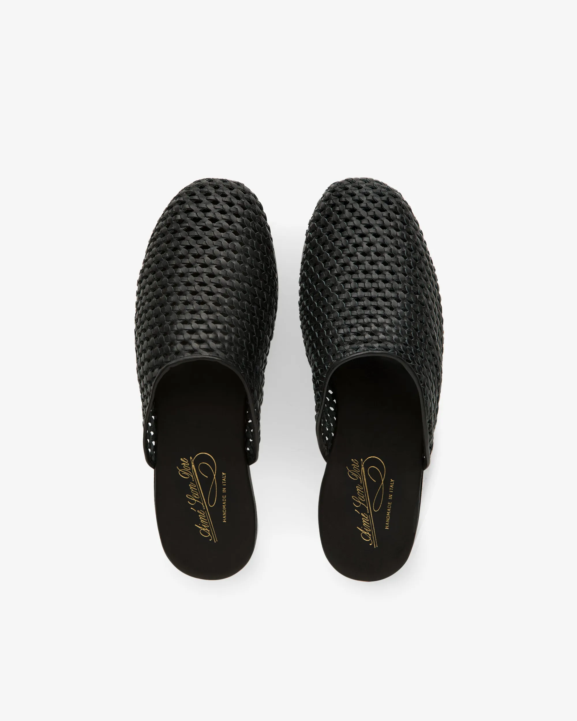 Aimé Leon Dore Leather Raffia Mule