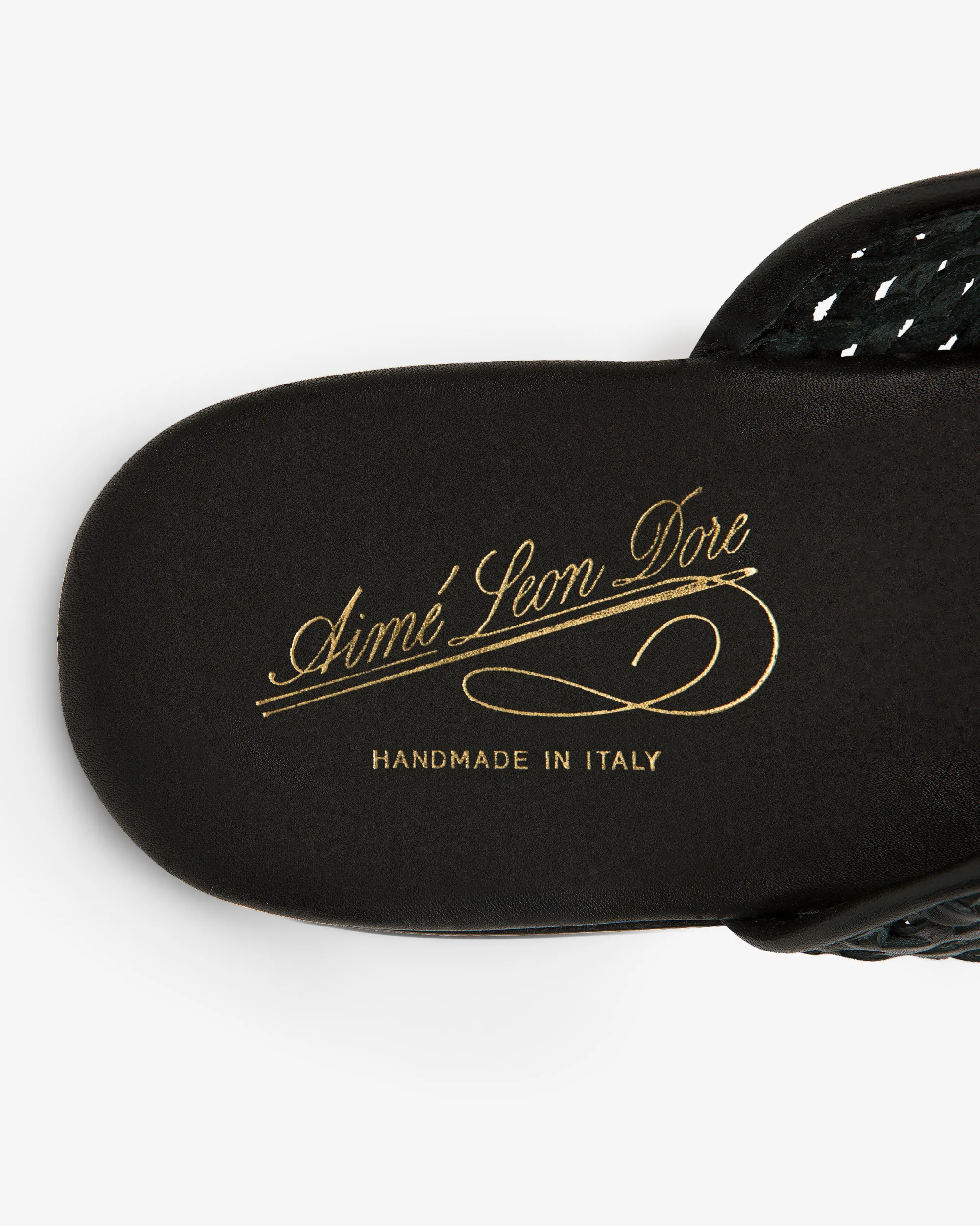 Aimé Leon Dore Leather Raffia Mule