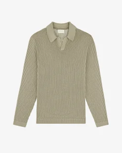 Aimé Leon Dore Long-Sleeve Mesh Knit Polo