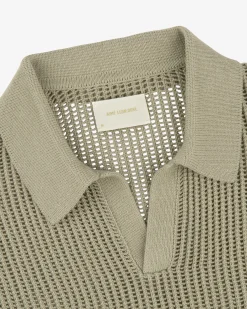 Aimé Leon Dore Long-Sleeve Mesh Knit Polo