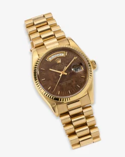Aimé Leon Dore Rolex Day-Date Wood Dial Watch