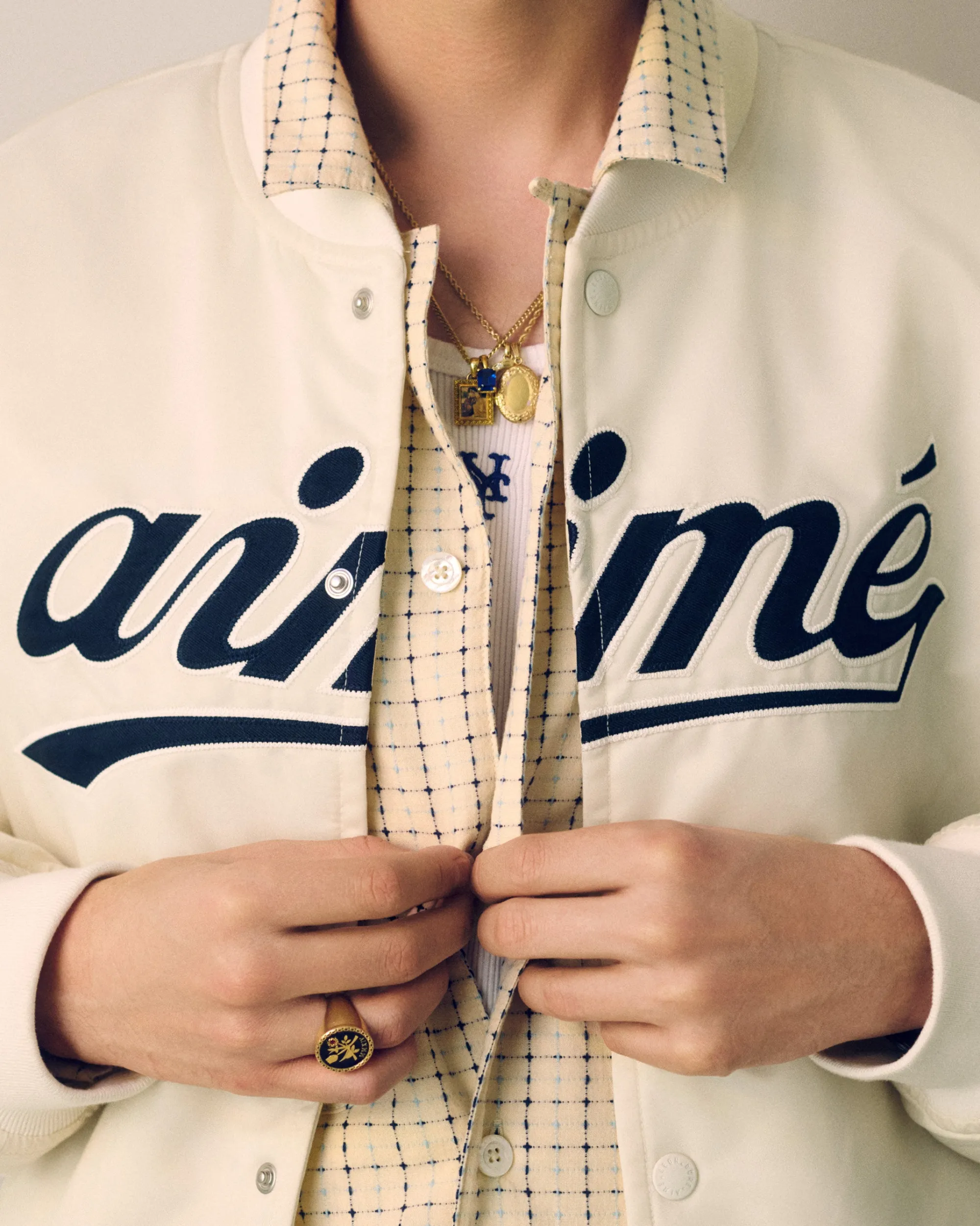 Aimé Leon Dore Satin Varsity Jacket