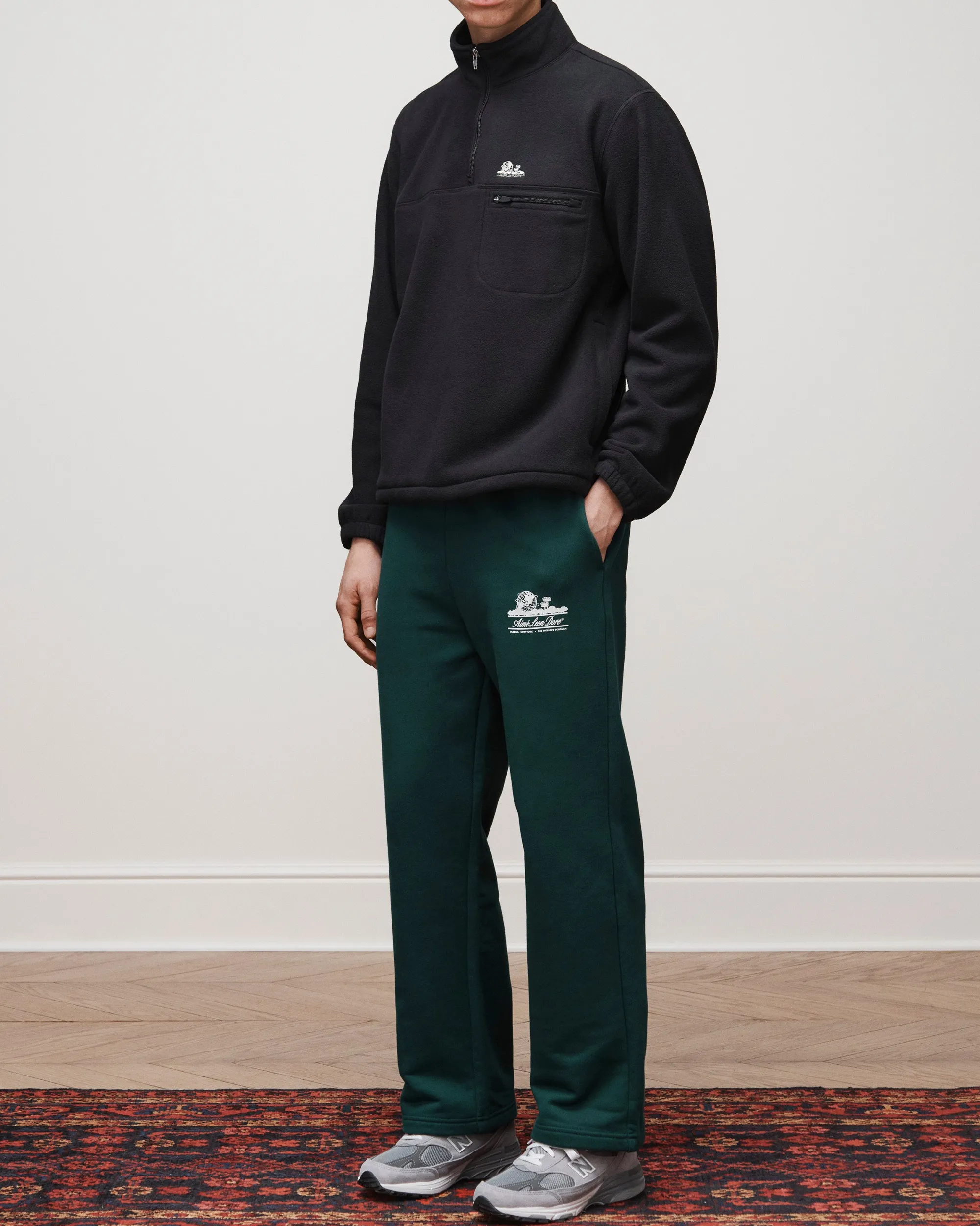 Aimé Leon Dore Unisphere Quarter Zip Fleece Pullover