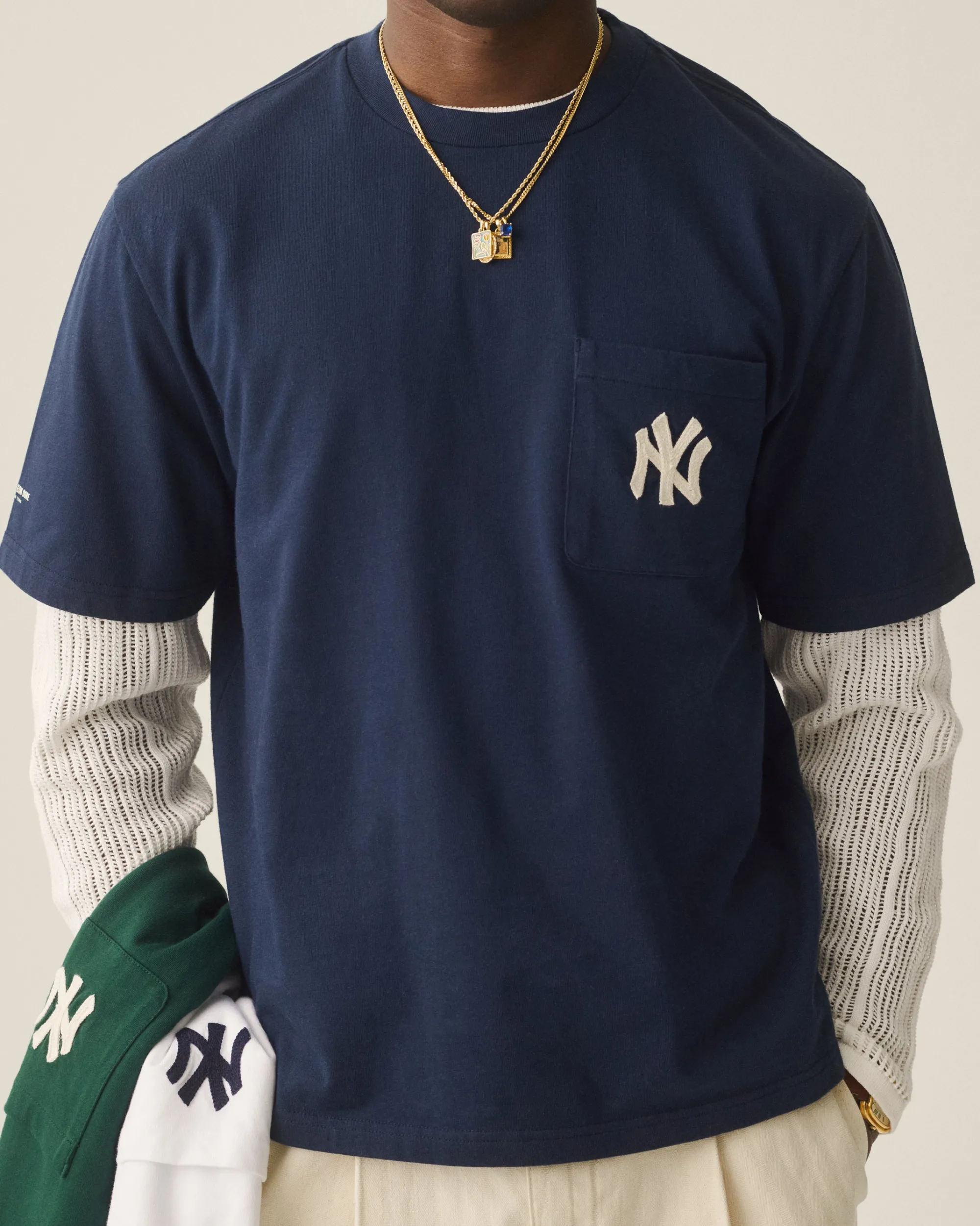 Aimé Leon Dore Yankees Chainstitch Pocket Tee